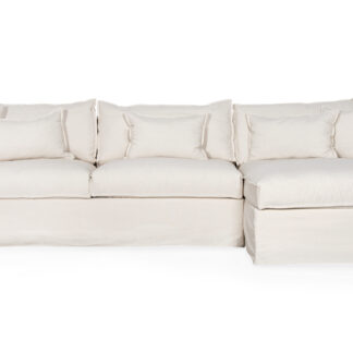 MILFORD Bäddsoffa Divan Höger Beige bäddsoffor