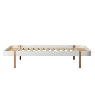 Wood Lounger 120 cm vit / ek Oliver Furniture dagbäddar