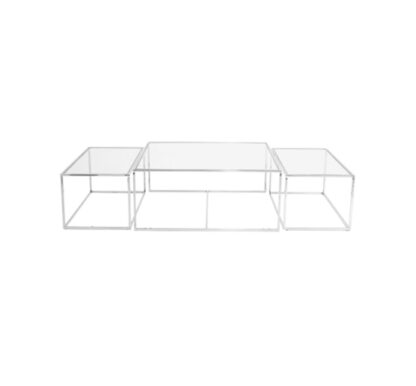 Three set table – satsbord krom låg satsbord 2