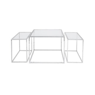 Three set table – satsbord krom hög satsbord