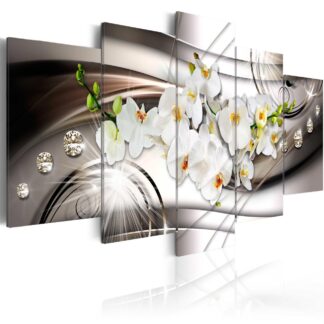 ARTGEIST Orchid with Diamonds-bild – flerf&aumlrgat tryck, 2 storlekar 100×50 Rumsavdelare